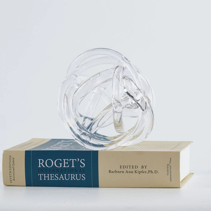 Transparent Glass Knot Sculpture – Modern Art Ornament