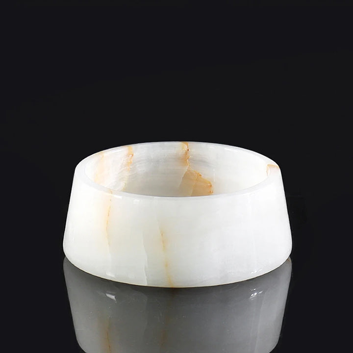 Luxury Natural Marble Pet Bowl – Decorative Food & Water Dish