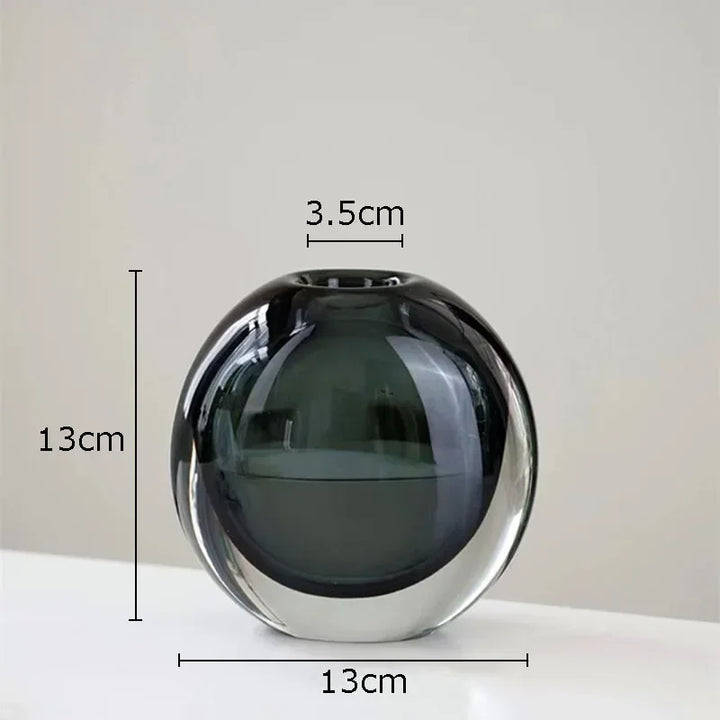 Transparent Crystal Glass Vase – Modern Flower Arrangement Decor