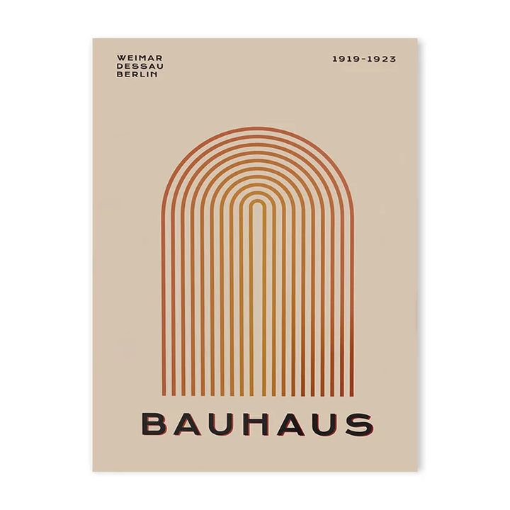 Vintage Bauhaus Geometric Canvas Print – Modern Wall Art
