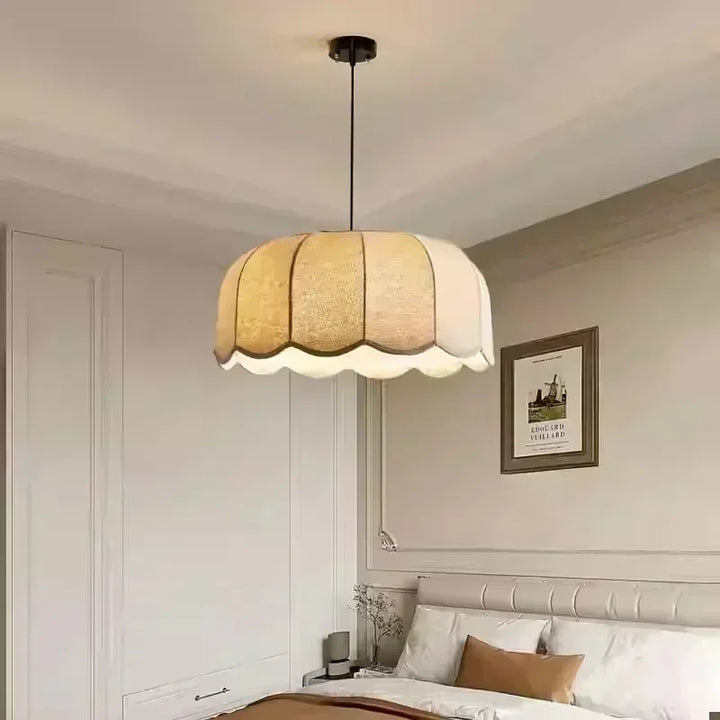 Wabi Sabi Linen Pendant Light – Nordic Minimalist Chandelier