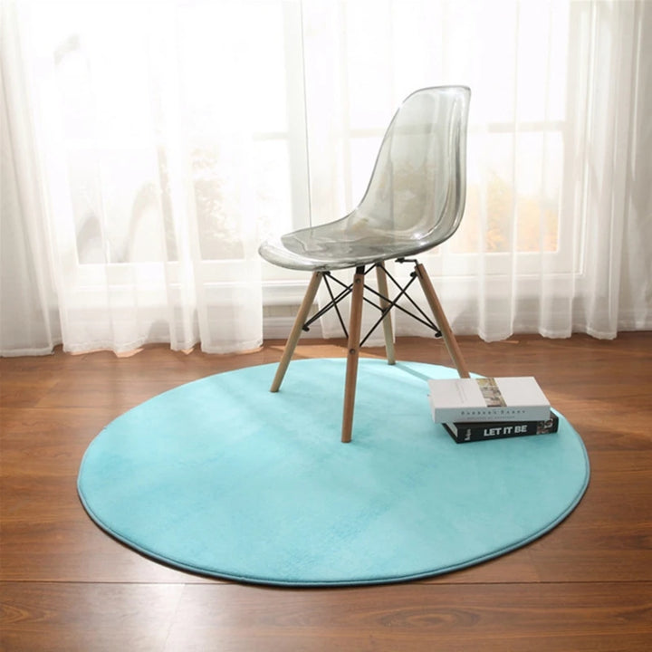 Coral Fleece Round Rug for Modern Living Spaces