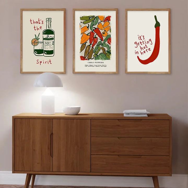 Japanese Hot Chilli Pepper Canvas Print – Kitchen Wall Art