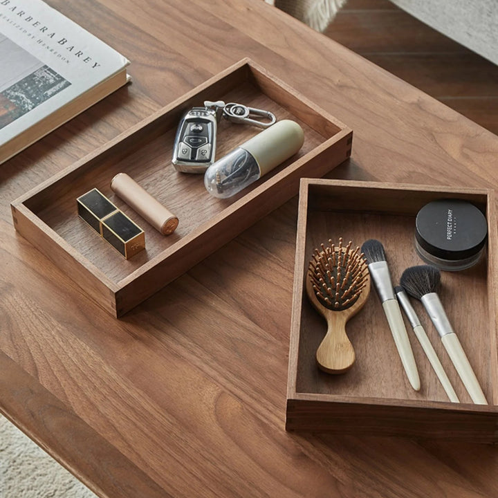 Solid Wood Organizer Box – Desk & Coffee Table Storage Tray