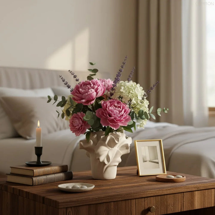 Minimalist Boho Porcelain Flower Vase for Modern Home Decor