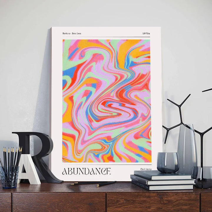 Gradient Spiritual Aura Canvas – Framed Pastel Wall Art