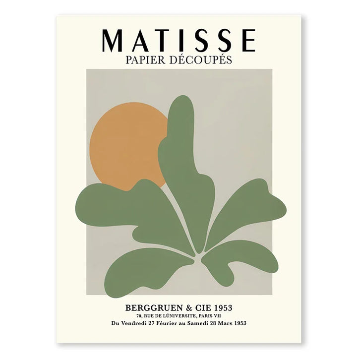 Green Abstract Bauhaus Canvas Poster for Wall Decor