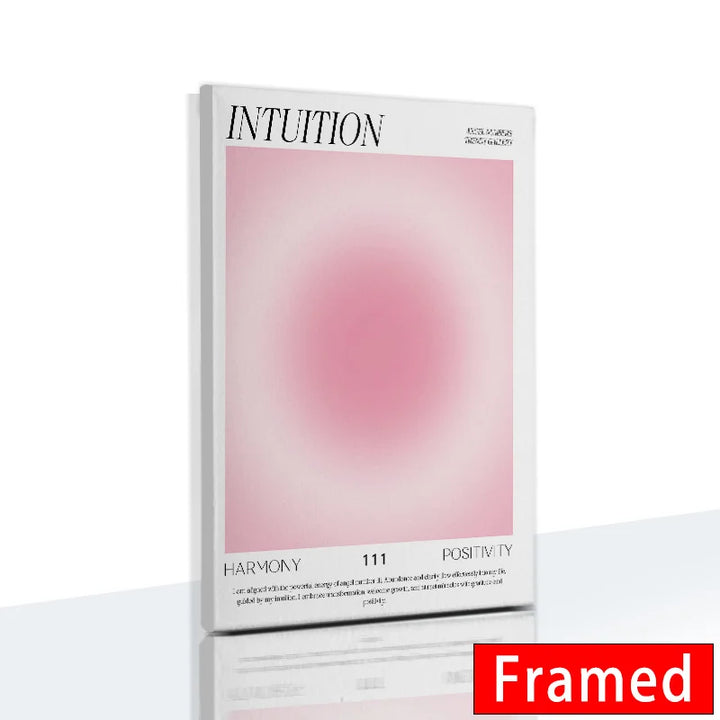 Gradient Spiritual Aura Canvas – Framed Pastel Wall Art