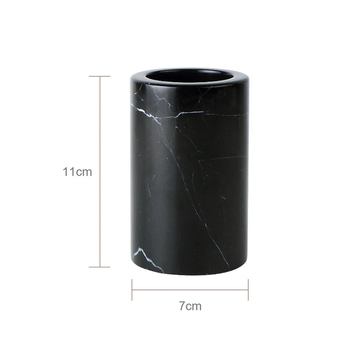 Black Nero Marquina Marble Bathroom Set – Luxury Accessories