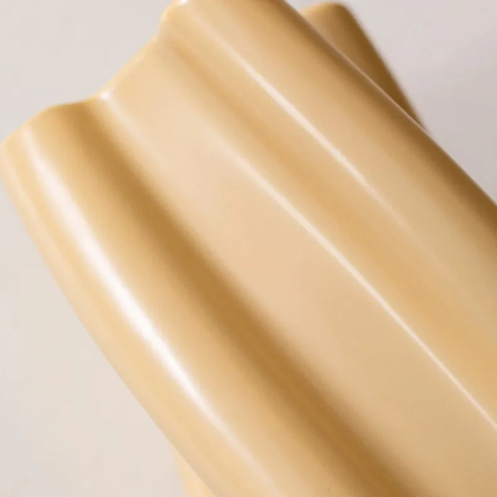 Colorful Curved Ceramic Vase – Modern Table Centerpiece