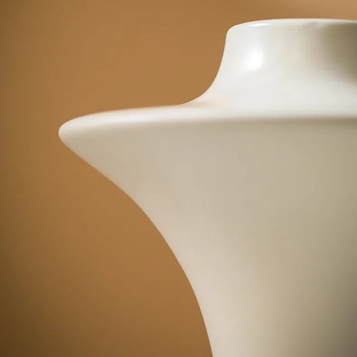 French Cream Ceramic Vase – Minimalist Nordic Centerpiece