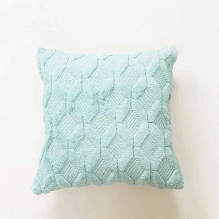 Luxury Plush Embroidered Cushion Cover – Soft Faux Wool