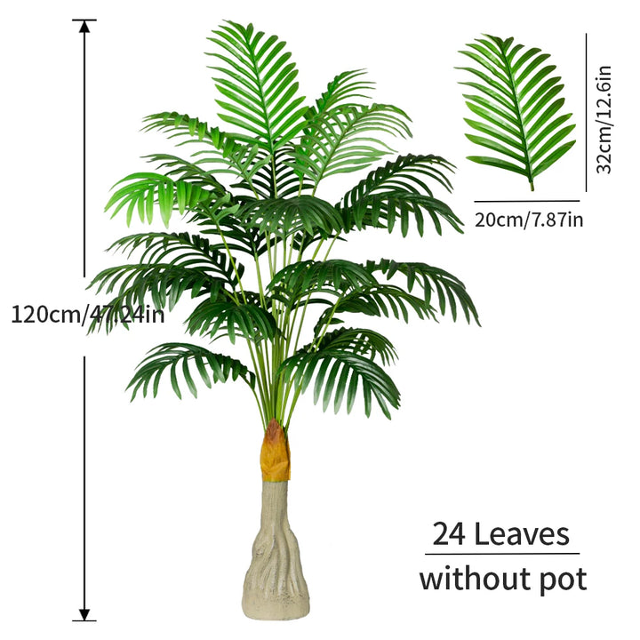 120cm Artificial Palm Tree – Large Tropical Coconut Plant Decor