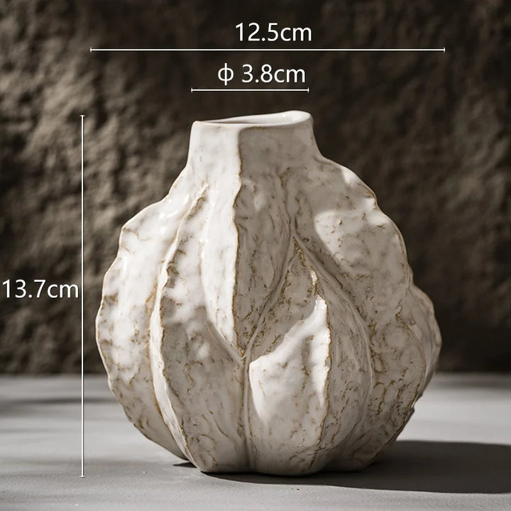 Unique Ceramic Nordic Vase – Modern Boho Table Centerpiece