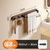 Wood & Aluminum Bathroom Towel Rack – No Punch Hook