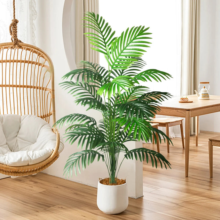 Large Artificial Tropical Palm Tree – 90/120cm Fake Coconut Butterfly Palm for Home, Office & Garden Decoration