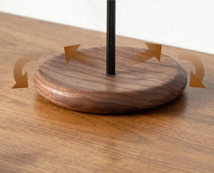 Black Walnut Wooden Headphone Stand – Minimal Desk Rack