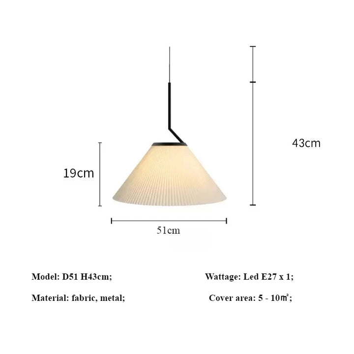 Pleated Fabric Pendant Light – Modern Nordic Ceiling Lamp