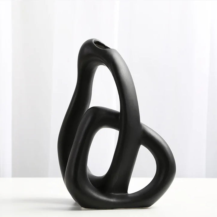 Abstract Ceramic Vase – Modern Nordic Home Décor for Pampas Grass