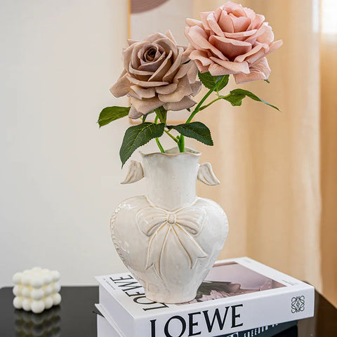 Retro Ceramic Vase for Dried Flowers and Pampas Grass