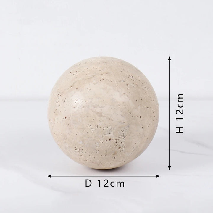 Minimalist Travertine Stone Sculpture – Luxury Natural Marble Ornament for Coffee Table, Shelf, Entryway, or Living Room Decor