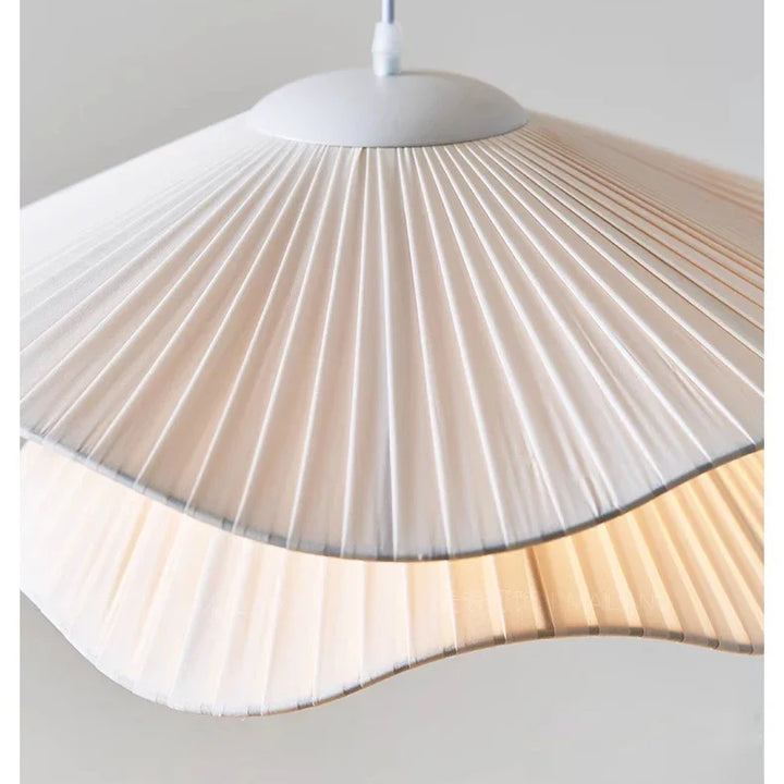 Nordic Fabric Pendant Light – White E27 LED Chandelier