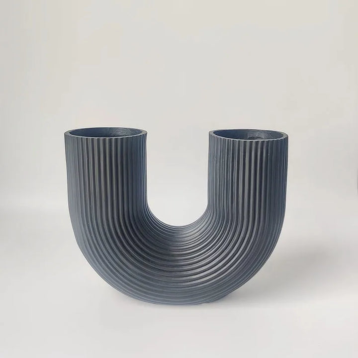 Nordic U-Shaped Resin Vase – Modern Home Table Decor