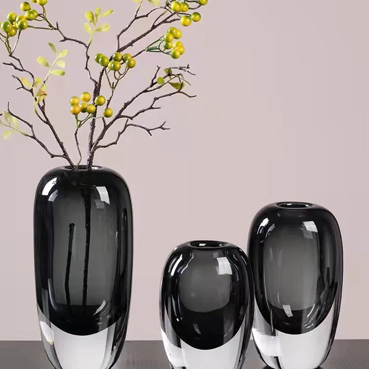 Transparent Crystal Glass Vase – Modern Flower Arrangement Decor