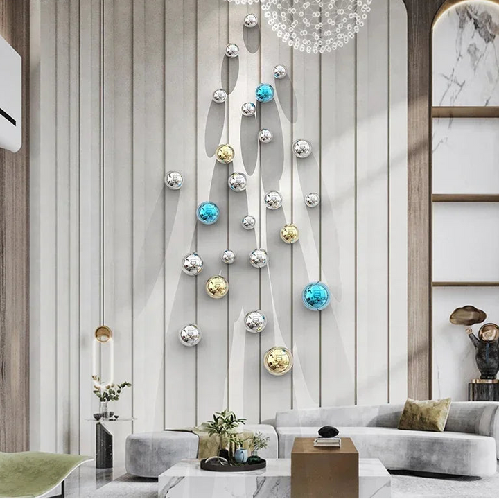 Minimalist Decorative Ball Wall Hanging – Modern Aesthetic Room Ornament