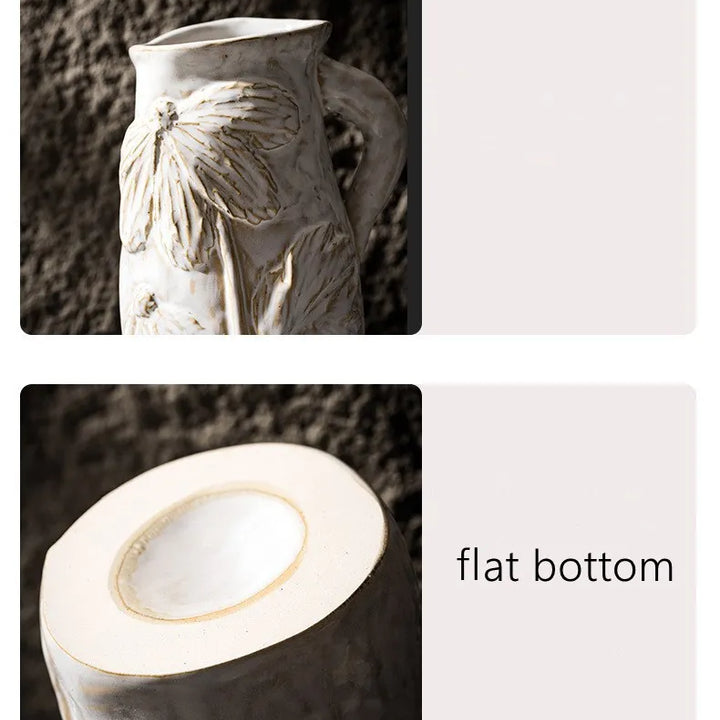 Wabi Sabi Ceramic Vase – Nordic Retro Tabletop Decor