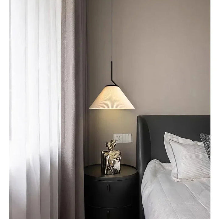 Pleated Fabric Pendant Light – Modern Nordic Ceiling Lamp