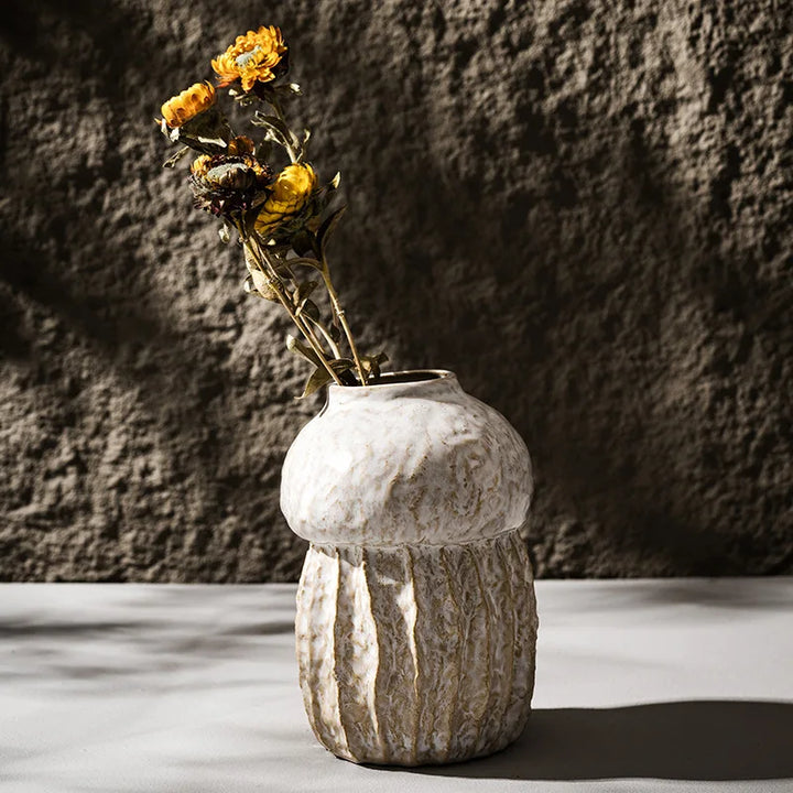 Gourd-Shaped Ceramic Vase – Nordic Boho Table Decor