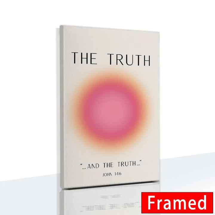 Gradient Spiritual Aura Canvas – Framed Pastel Wall Art