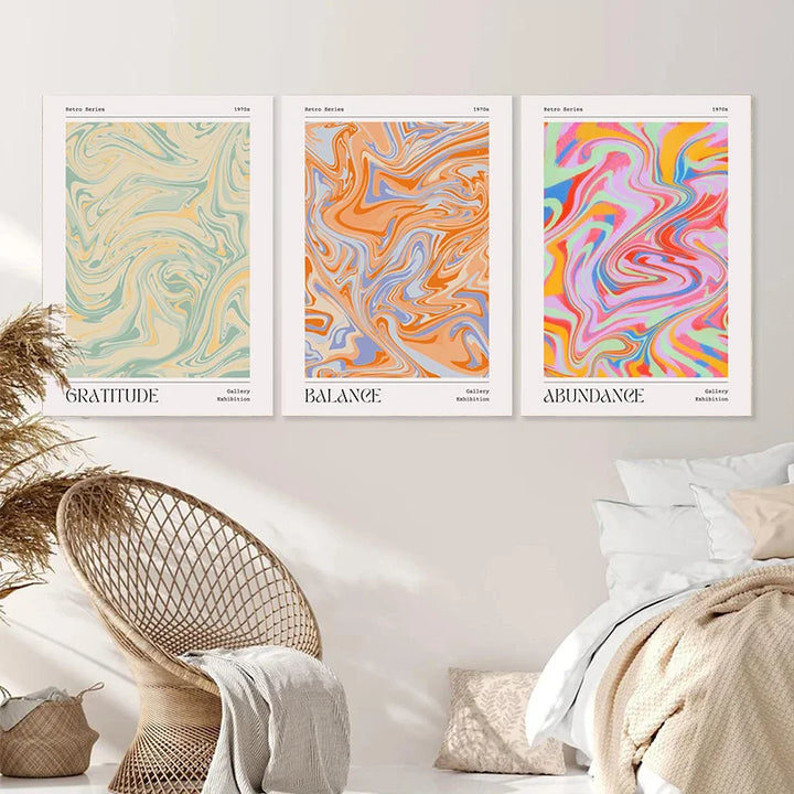 Gradient Spiritual Aura Canvas – Framed Pastel Wall Art