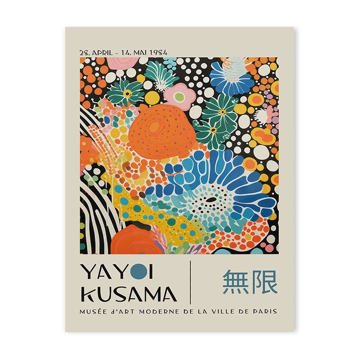 Yayoi Kusama Jellyfish Canvas – Colorful Nordic Wall Art