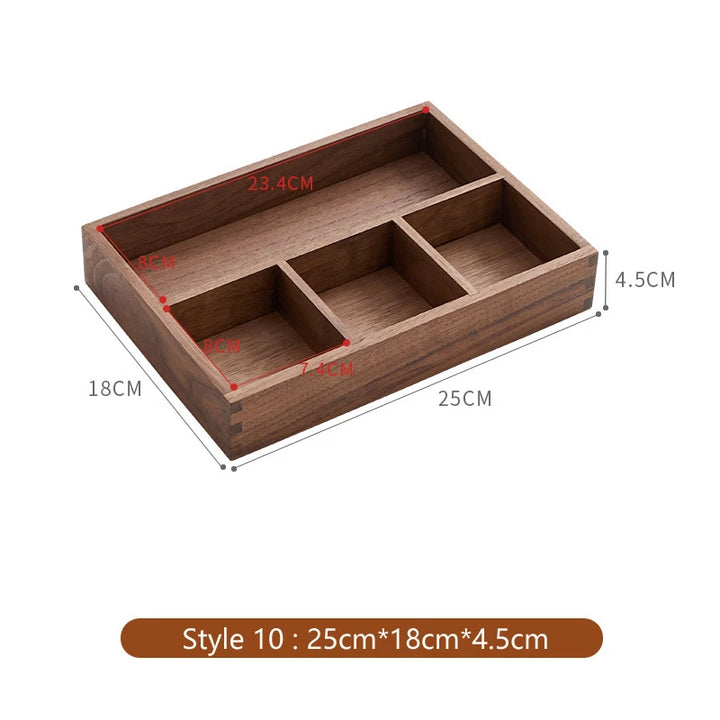 Solid Wood Organizer Box – Desk & Coffee Table Storage Tray