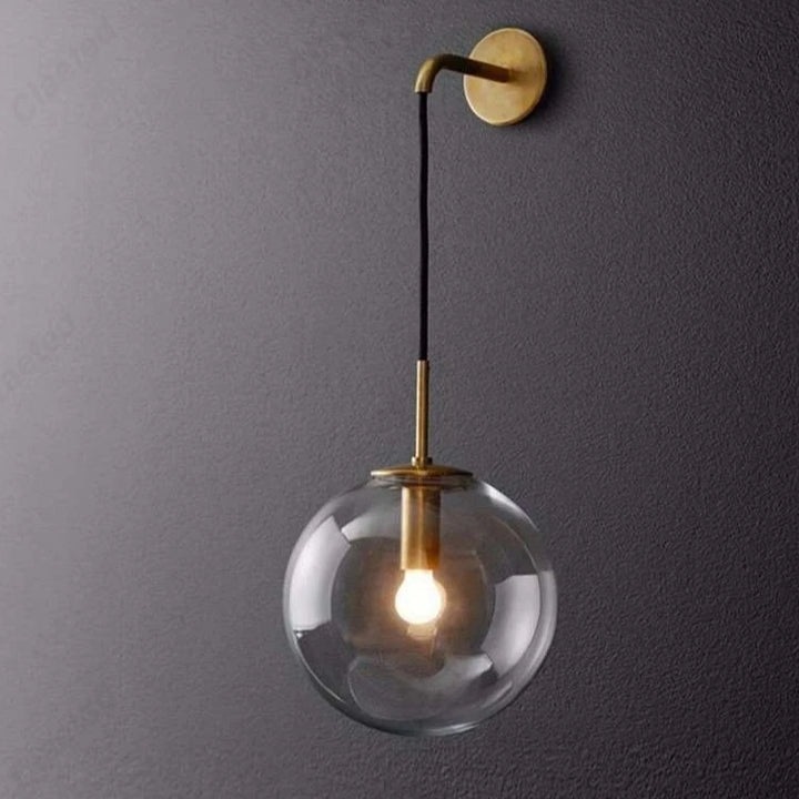 Modern LED Glass Ball Wall Lamp for Bedroom
