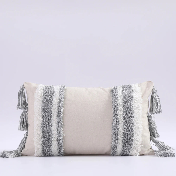 Boho Tufted Tassel Cushion Covers – Luxury Cotton Macrame Decorative Pillow Cases for Sofa, Bed & Living Room Decor
