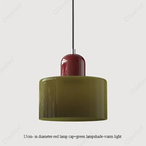 Modern Glass LED Pendant Light – E27 Cream Style Chandelier for Living Room, Bedroom & Dining