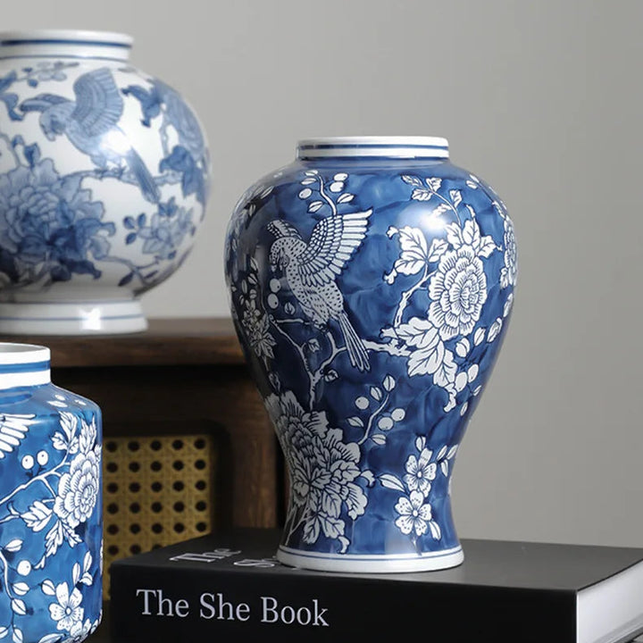 Blue and White Porcelain Vase – Classic Ceramic Table Decor