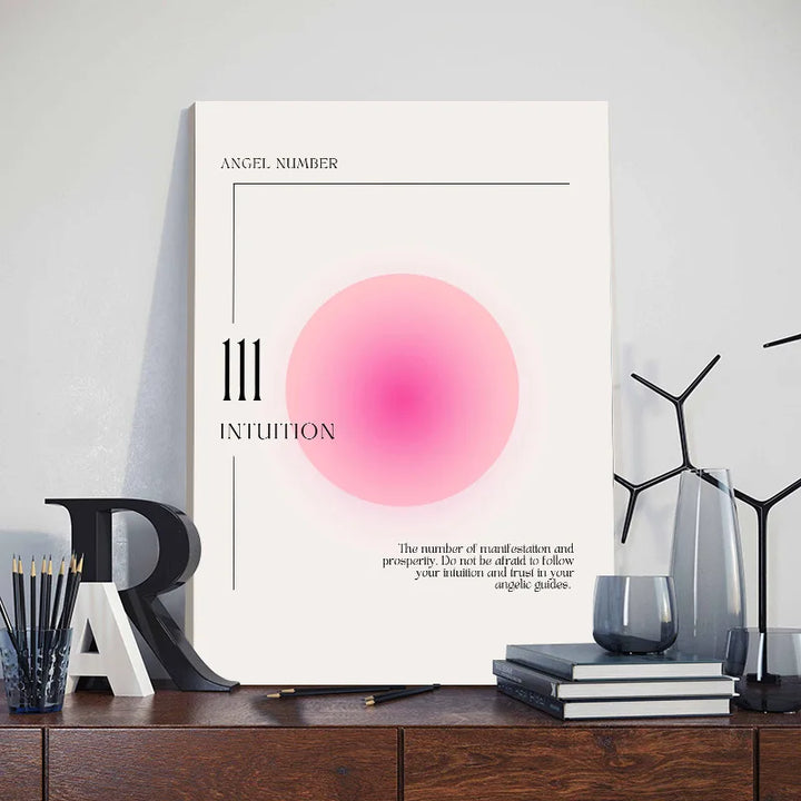 Gradient Spiritual Aura Canvas – Framed Pastel Wall Art