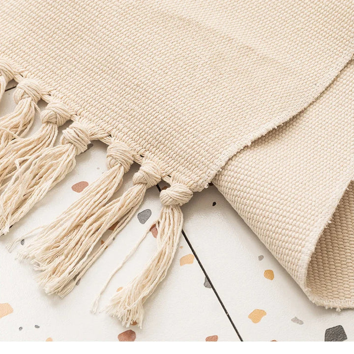 Nordic Moroccan Printed Carpet – Hand-Woven Cotton Rug