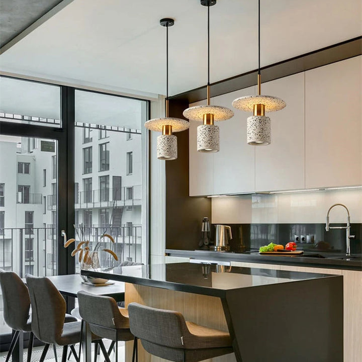 Modern Terrazzo Pendant Lamp for Bedroom & Dining Room