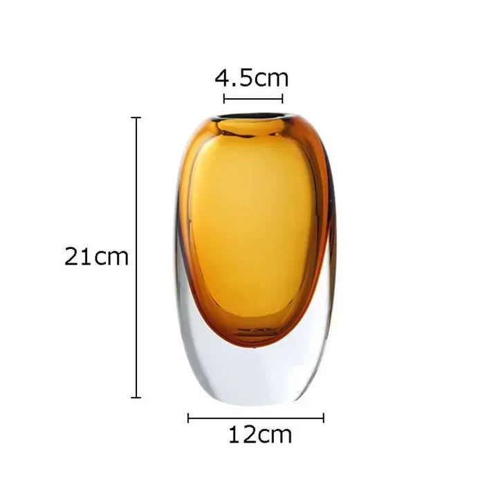 Transparent Crystal Glass Vase – Modern Flower Arrangement Decor