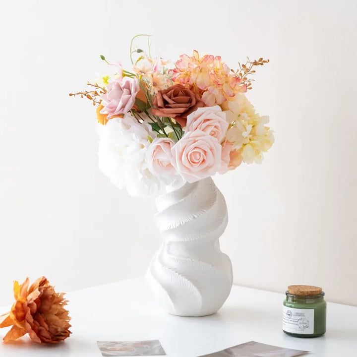 Ceramic Gourd Vase – Nordic Minimalist Flower Pot