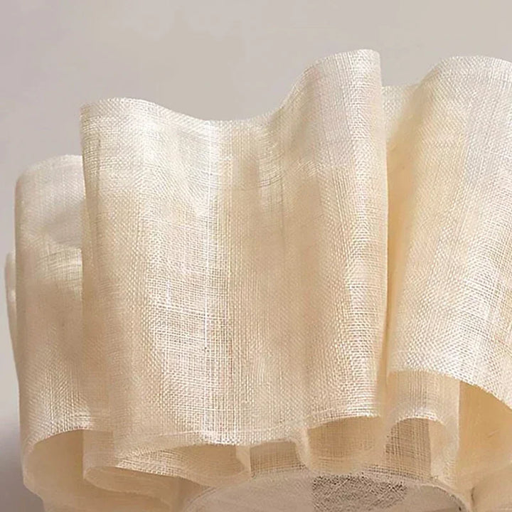 Nordic Wabi-Sabi Pendant Light – Creamy White LED Chandelier in Japanese Fiber for Bedroom, Living Room or Artful Interior Decor