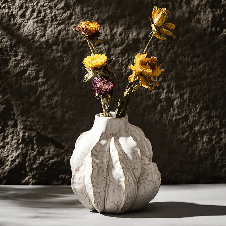 Unique Ceramic Nordic Vase – Modern Boho Table Centerpiece