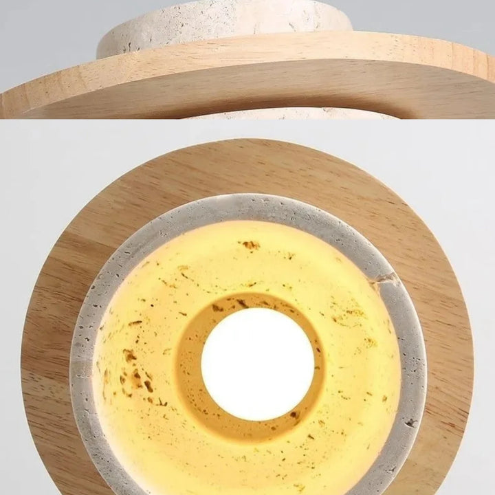 Japanese Minimalist Stone Pendant Light – LED Indoor Lamp