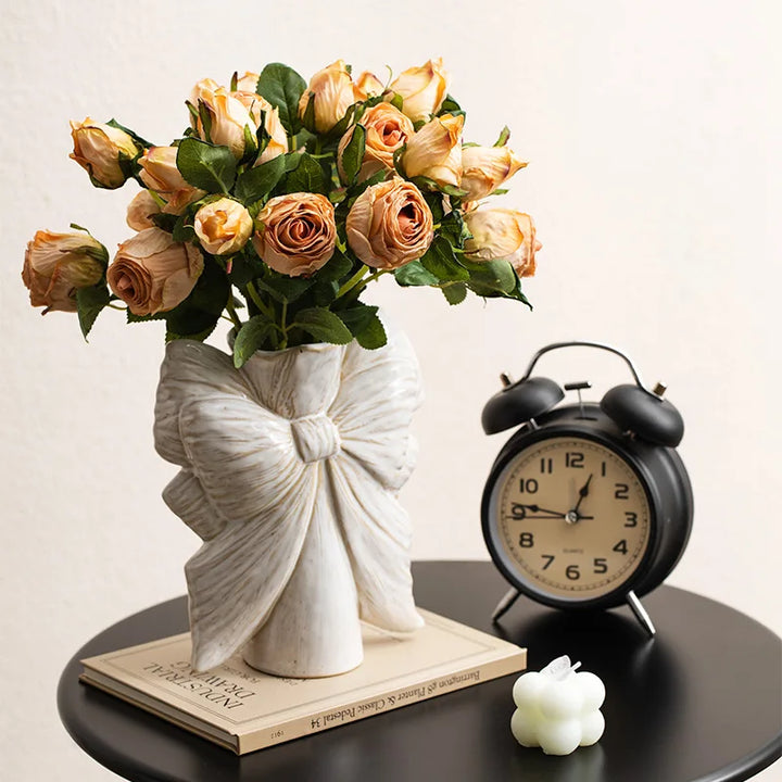 Ceramic Bow Vase – Modern Flower Pot for Home & Office