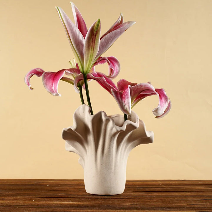 Minimalist Boho Porcelain Flower Vase for Modern Home Decor
